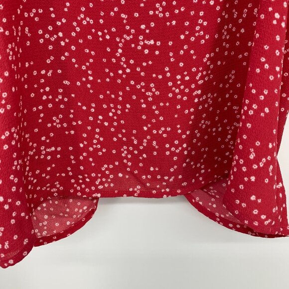Lush Top Red Devon Knot Front Cami Blouse Sleeveless NWT - Picture 8 of 8